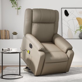 Sillón reclinable de masaje eléctrico cuero sintético capuchino de , Sillones - Ref: Foro24-3205177, Precio: 343,30 €, Descue...