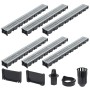 Drainage channels 6 units galvanized steel 6 m by vidaXL, Drains - Ref: Foro24-142879, Price: 135,34 €, Discount: %