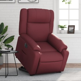 Sillón elevable eléctrico cuero artificial rojo tinto de , Sillones - Ref: Foro24-3205168, Precio: 354,78 €, Descuento: %