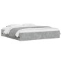 Cama con cajones madera ingeniería gris hormigón 200x200 cm de , Camas y somieres - Ref: Foro24-3207248, Precio: 216,99 €, De...