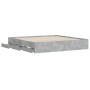 Cama con cajones madera ingeniería gris hormigón 200x200 cm de , Camas y somieres - Ref: Foro24-3207248, Precio: 216,99 €, De...