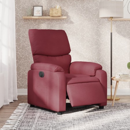 Sillón reclinable eléctrico tela rojo tinto de , Sillones - Ref: Foro24-3204803, Precio: 251,98 €, Descuento: %