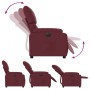 Sillón reclinable eléctrico tela rojo tinto de , Sillones - Ref: Foro24-3204803, Precio: 262,99 €, Descuento: %