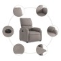 Sillón reclinable eléctrico tela gris taupé de , Sillones - Ref: Foro24-3204808, Precio: 261,19 €, Descuento: %