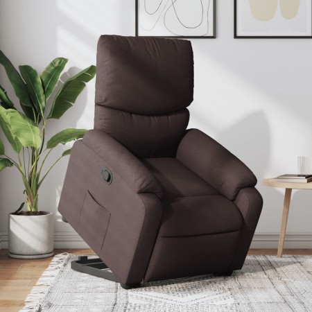 Dark brown fabric lift-up recliner by , Armchairs - Ref: Foro24-3204829, Price: 272,26 €, Discount: %