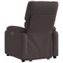 Sillón reclinable elevable tela marrón oscuro de , Sillones - Ref: Foro24-3204829, Precio: 272,26 €, Descuento: %