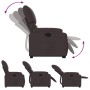 Sillón reclinable elevable tela marrón oscuro de , Sillones - Ref: Foro24-3204829, Precio: 272,26 €, Descuento: %