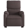 Sillón reclinable elevable tela marrón oscuro de , Sillones - Ref: Foro24-3204829, Precio: 272,26 €, Descuento: %