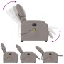 Electric massage recliner taupe gray fabric by , Armchairs - Ref: Foro24-3204820, Price: 286,89 €, Discount: %