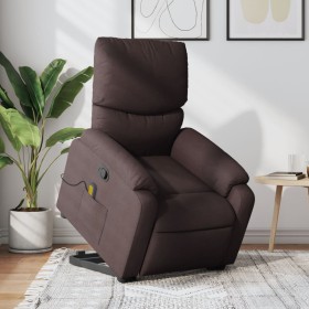 Silla de masaje reclinable de pie de tela marrón oscuro de , Sillones - Ref: Foro24-3204841, Precio: 286,99 €, Descuento: %