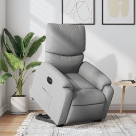 Sillón eléctrico reclinable elevable de tela gris claro de , Sillones - Ref: Foro24-3204848, Precio: 320,59 €, Descuento: %