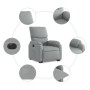 Sillón eléctrico reclinable elevable de tela gris claro de , Sillones - Ref: Foro24-3204848, Precio: 320,59 €, Descuento: %