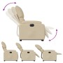 Sillón eléctrico reclinable elevable de tela color crema de , Sillones - Ref: Foro24-3204857, Precio: 318,48 €, Descuento: %