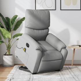 Liftable reclining electric massage chair light gray fabric by , Armchairs - Ref: Foro24-3204860, Price: 310,50 €, Discount: %