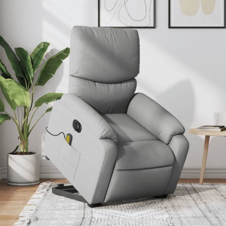 Sillón de masaje eléctrico reclinable elevable tela gris claro de , Sillones - Ref: Foro24-3204860, Precio: 318,44 €, Descuen...