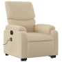 Sillón de masaje eléctrico reclinable elevable tela crema de , Sillones - Ref: Foro24-3204869, Precio: 326,92 €, Descuento: %