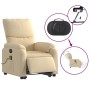 Sillón de masaje eléctrico reclinable elevable tela crema de , Sillones - Ref: Foro24-3204869, Precio: 326,92 €, Descuento: %