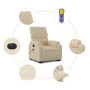 Liftable reclining electric massage chair cream fabric by , Armchairs - Ref: Foro24-3204869, Price: 326,59 €, Discount: %