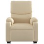 Liftable reclining electric massage chair cream fabric by , Armchairs - Ref: Foro24-3204869, Price: 326,59 €, Discount: %