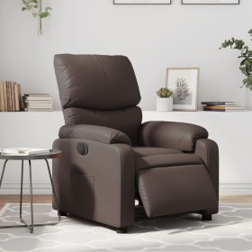 Sillón reclinable eléctrico de cuero sintético marrón de , Sillones - Ref: Foro24-3204874, Precio: 263,99 €, Descuento: %