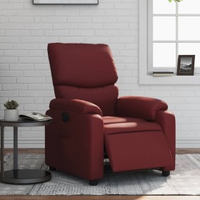 Sillón reclinable eléctrico de cuero sintético rojo tinto de , Sillones - Ref: Foro24-3204876, Precio: 251,99 €, Descuento: %