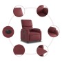 Sillón reclinable eléctrico de cuero sintético rojo tinto de , Sillones - Ref: Foro24-3204876, Precio: 252,01 €, Descuento: %