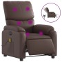 Brown synthetic leather electric reclining massage chair by , Armchairs - Ref: Foro24-3204881, Price: 280,87 €, Discount: %