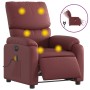 Sillón masaje reclinable eléctrico cuero sintético rojo tinto de , Sillones - Ref: Foro24-3204883, Precio: 271,58 €, Descuent...