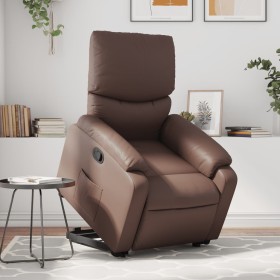 Brown synthetic leather lift-up recliner by , Armchairs - Ref: Foro24-3204888, Price: 283,95 €, Discount: %