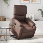 Brown Faux Leather Foot Massage Recliner by , Armchairs - Ref: Foro24-3204895, Price: 300,58 €, Discount: %