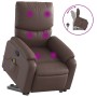 Brown Faux Leather Foot Massage Recliner by , Armchairs - Ref: Foro24-3204895, Price: 300,58 €, Discount: %