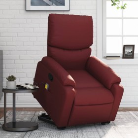 Sillón reclinable de masaje de pie cuero artificial rojo tinto de , Sillones - Ref: Foro24-3204897, Precio: 283,99 €, Descuen...