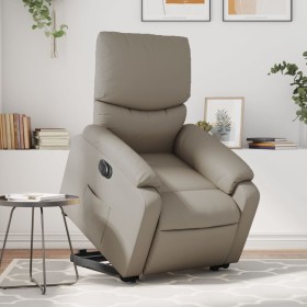 Sillón elevable eléctrico cuero artificial capuchino de , Sillones - Ref: Foro24-3204906, Precio: 351,99 €, Descuento: %