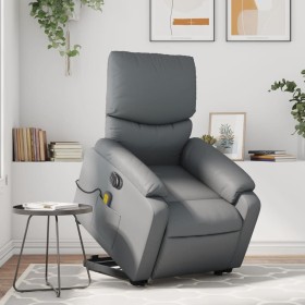 Sillón de masaje elevable eléctrico cuero sintético gris de , Sillones - Ref: Foro24-3204910, Precio: 312,99 €, Descuento: %