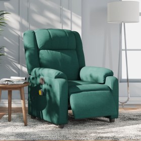 Sillón reclinable de masaje eléctrico tela verde oscuro de , Sillones - Ref: Foro24-3205196, Precio: 286,99 €, Descuento: %