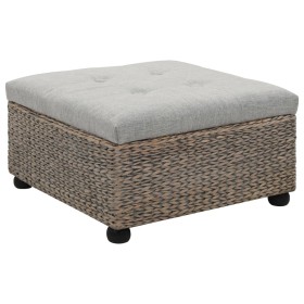 Otomana de hierba marina 65x65x40 cm gris de vidaXL, Otomanas - Ref: Foro24-246113, Precio: 125,99 €, Descuento: %