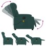 Electric massage recliner dark green fabric by , Armchairs - Ref: Foro24-3205196, Price: 277,17 €, Discount: %