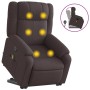 Silla de masaje reclinable de pie de tela marrón oscuro de , Sillones - Ref: Foro24-3205219, Precio: 296,91 €, Descuento: %