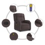 Silla de masaje reclinable de pie de tela marrón oscuro de , Sillones - Ref: Foro24-3205219, Precio: 296,91 €, Descuento: %