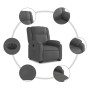 Sillón eléctrico reclinable elevable de tela gris oscuro de , Sillones - Ref: Foro24-3205227, Precio: 314,78 €, Descuento: %