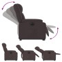 Sillón eléctrico reclinable elevable de tela marrón oscuro de , Sillones - Ref: Foro24-3205231, Precio: 361,25 €, Descuento: %