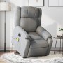 Liftable reclining electric massage chair light gray fabric by , Armchairs - Ref: Foro24-3205238, Price: 342,66 €, Discount: %