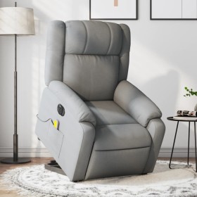 Liftable reclining electric massage chair light gray fabric by , Armchairs - Ref: Foro24-3205238, Price: 336,56 €, Discount: %