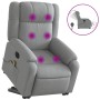 Liftable reclining electric massage chair light gray fabric by , Armchairs - Ref: Foro24-3205238, Price: 342,66 €, Discount: %