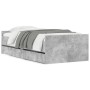 Concrete gray bed frame with drawers 100x200 cm by , Beds and slatted bases - Ref: Foro24-3207367, Price: 178,20 €, Discount: %