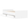 White bed frame with drawers 90x200 cm by , Beds and slatted bases - Ref: Foro24-3207371, Price: 154,15 €, Discount: %