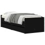 Bed frame with drawers black 90x200 cm by , Beds and slatted bases - Ref: Foro24-3207344, Price: 228,73 €, Discount: %