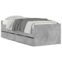 Estructura de cama con cajones gris hormigón 90x200 cm de , Camas y somieres - Ref: Foro24-3207346, Precio: 185,53 €, Descuen...