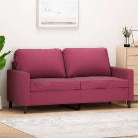 2-Sitzer-Sofa aus rotem Samt, 140 cm von , Sofas - Ref: Foro24-359203, Preis: 235,99 €, Rabatt: %