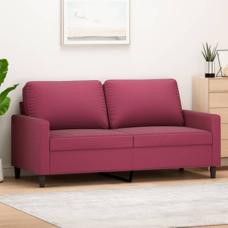 Red velvet 2-seater sofa 140 cm by , Sofas - Ref: Foro24-359203, Price: 235,16 €, Discount: %